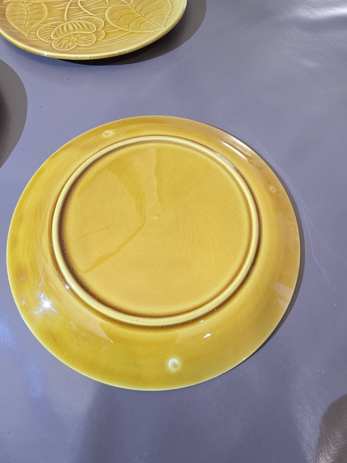 6 Sarreguemines water lily plates