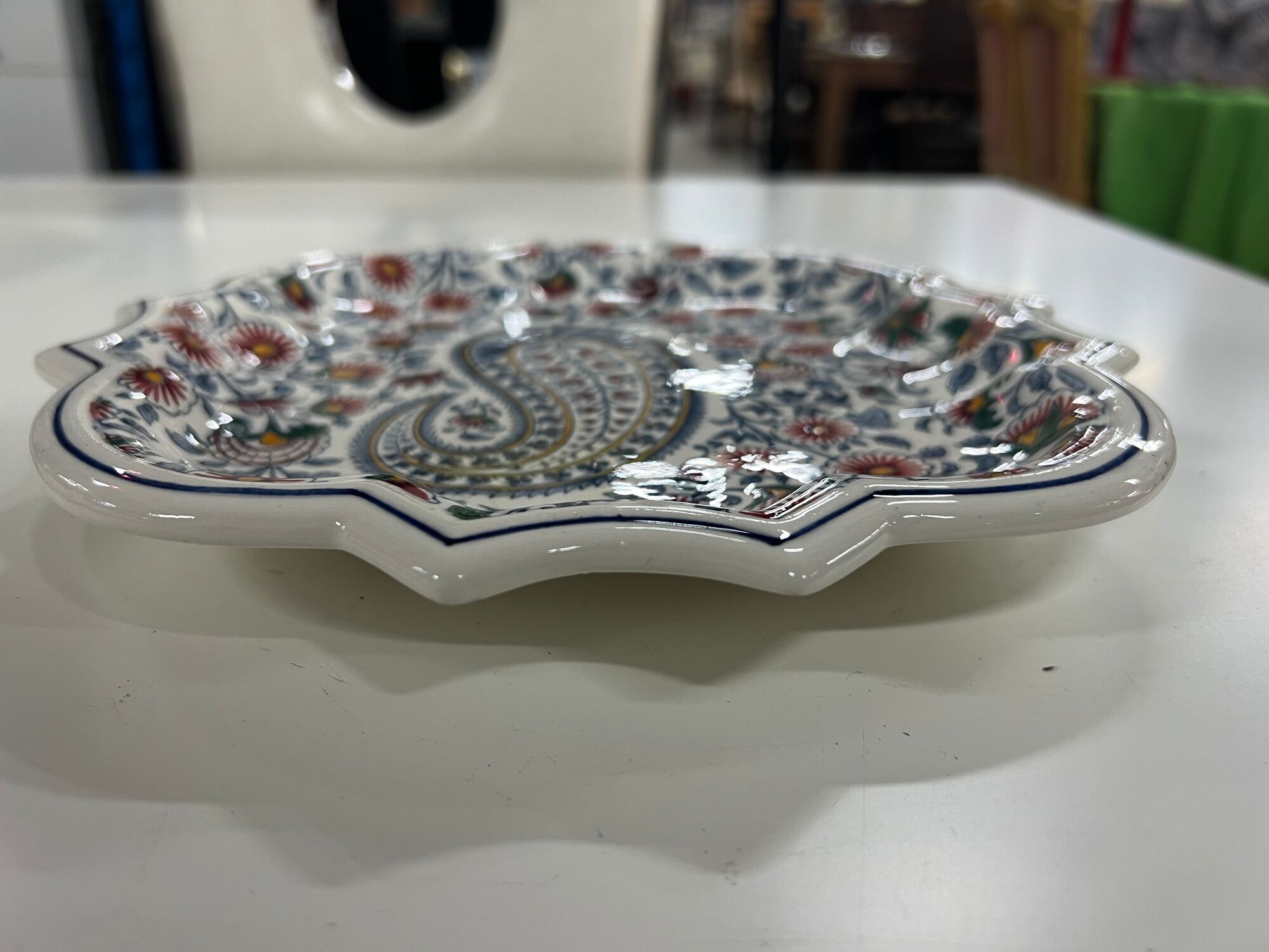 Collector's ceramic hollow plate by Gien, France, late twentieth century