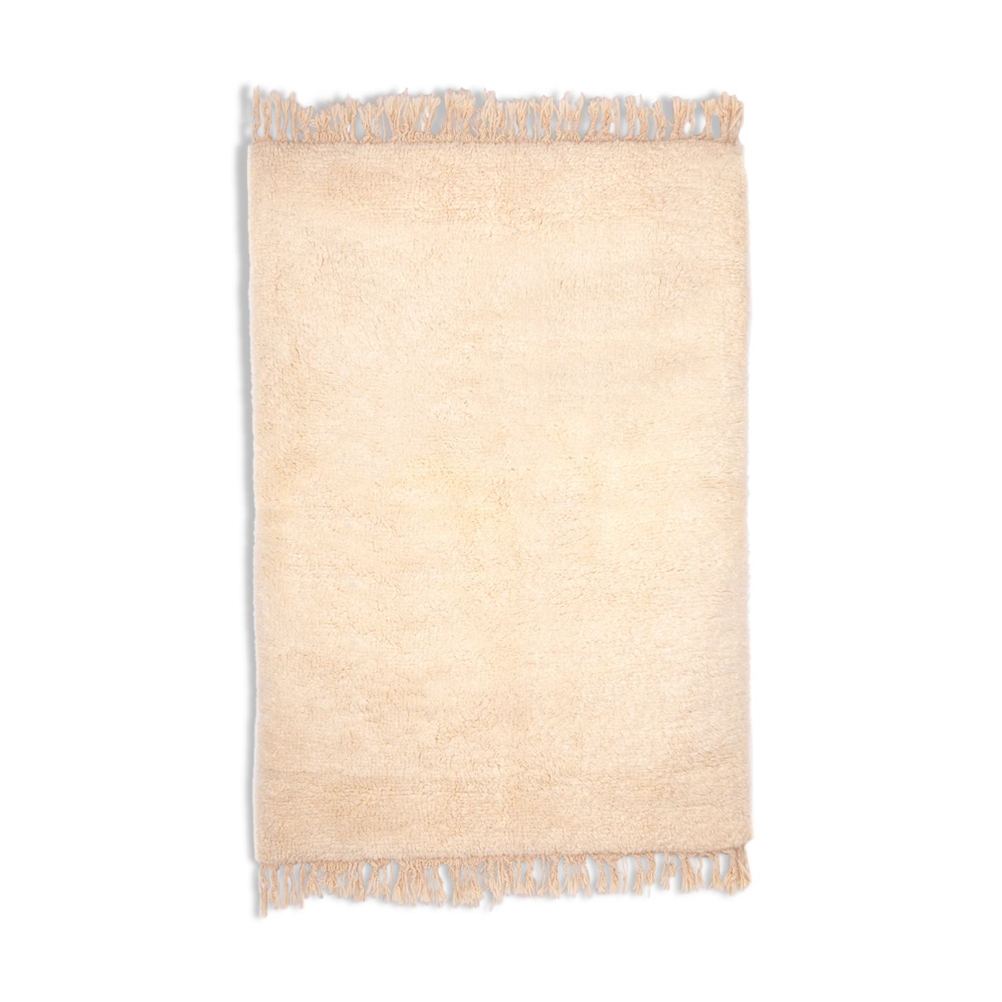 Berber carpet beni ourain ecru 178 x 102 cm