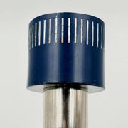 Lampe de bureau vintage bleue et chrome années 70