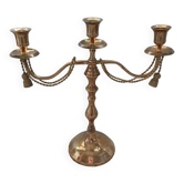 Antique metal chandelier with 3 arms