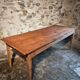 Antique French farmhouse dining table in oak and pine, circa 1900