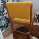 Chaise années 50 en orme et tissu