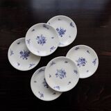 6 assiettes à dessert vintage – Porcelaine de Baudour