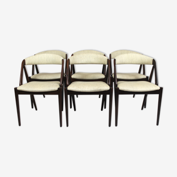 Lot de six chaises modèle 31, conçu par Kai Kristiansen et fabriqué par Schou Andersen