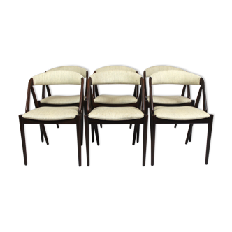 Lot de six chaises modèle 31, conçu par Kai Kristiansen et fabriqué par Schou Andersen