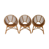 Vintage rattan shell chairs