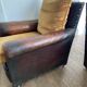 Pair of english leather club armchairs 1930 30 art deco
