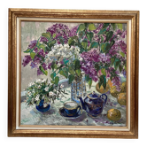 Oil painting on canvas signed, dimensions: height - 74cm - length - 75cm -
