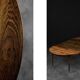 Vintage round folding dining table in rosewood by Agner Christoffersen, Denmark.