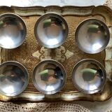 6 stainless steel cups by Guy Degrenne, 1970s