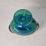 Blue vase signed MDINA Michael Harris