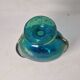 Blue vase signed MDINA Michael Harris