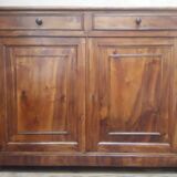 Solid walnut sideboard with 2 doors and 2 drawers, late 19th century