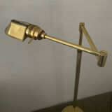 Brass reading floor lamp from the 1970s