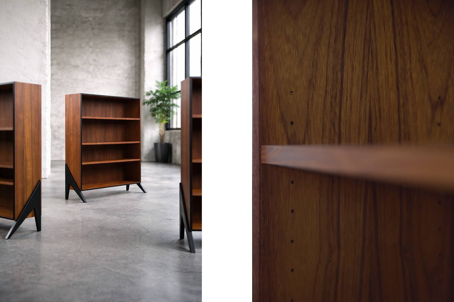 Vintage Mid-Century Scandinavian Modern Teak Bookcase, 1960s