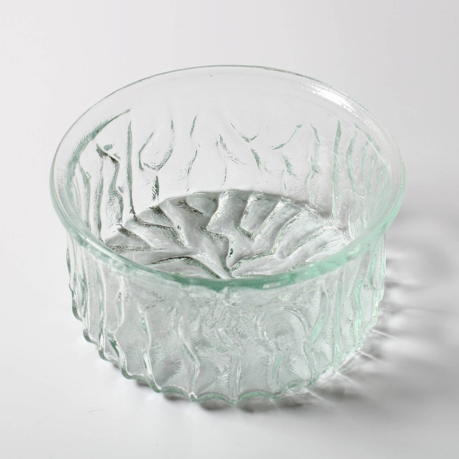Pressed Glass Fruit Bowl: Large Bohemian Glass Union Centerpiece / 1970s