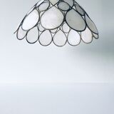 Mother-of-pearl and brass pendant light