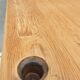 Double desk of schoolboy wood metal vintage curved base