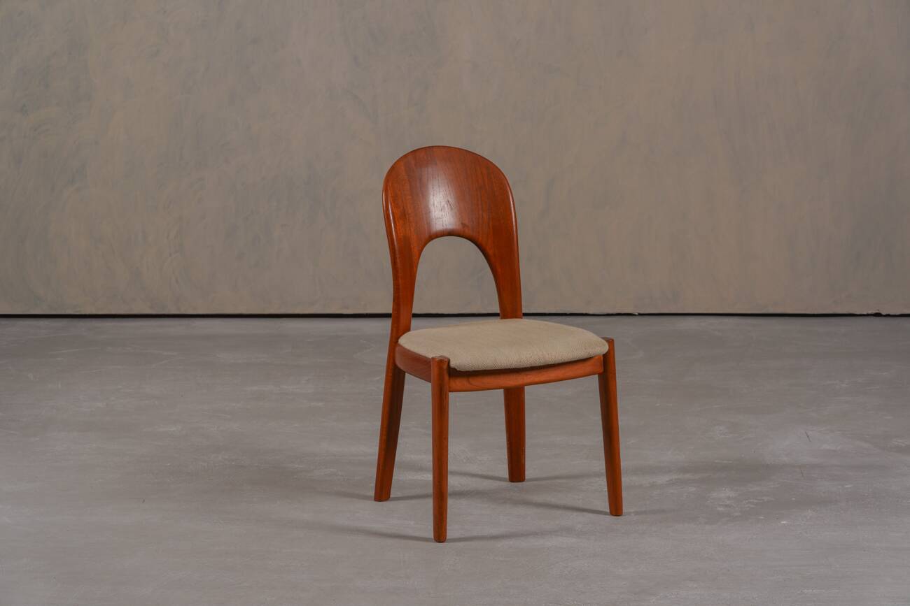 Vintage Morten dining chairs in teak by Niels Koefoed for Hornslet Møbelfabrik, Denmark 1970’s, set of 4