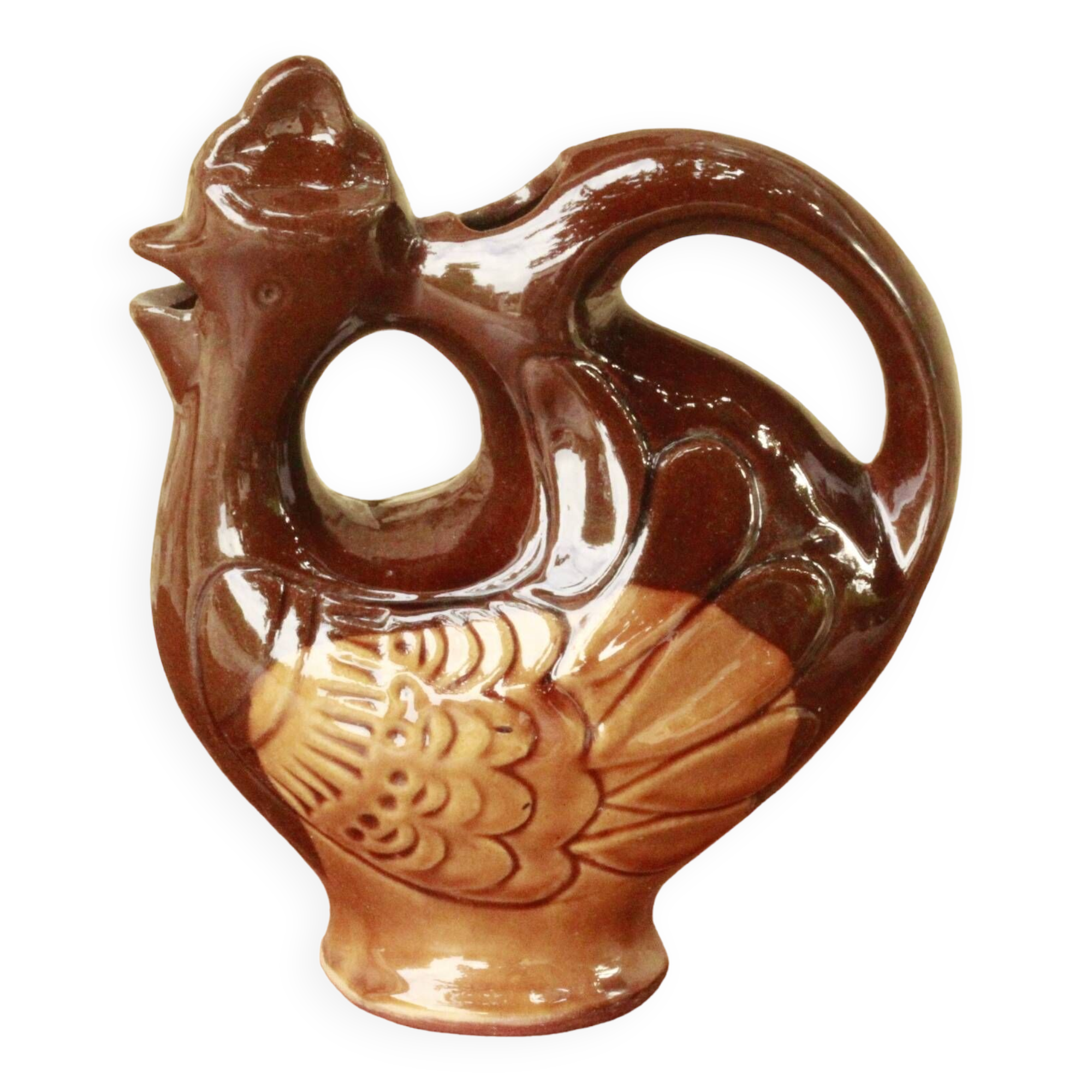 Ceramic rooster pitcher