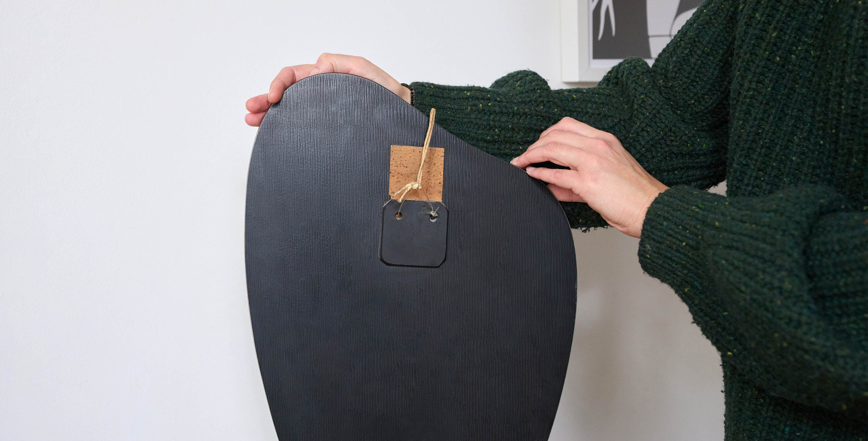 Vintage asymmetrical mirror, H51,5cm