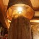 Lamp on an old oak beam
