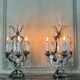 Pair of bronze and cut crystal girandoles circa 1900