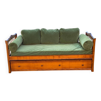 Convertible sofa bed, French-made pull-out bed, daybed