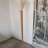 Floral wooden floor lamp
