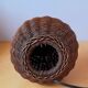 Woven wicker lamp