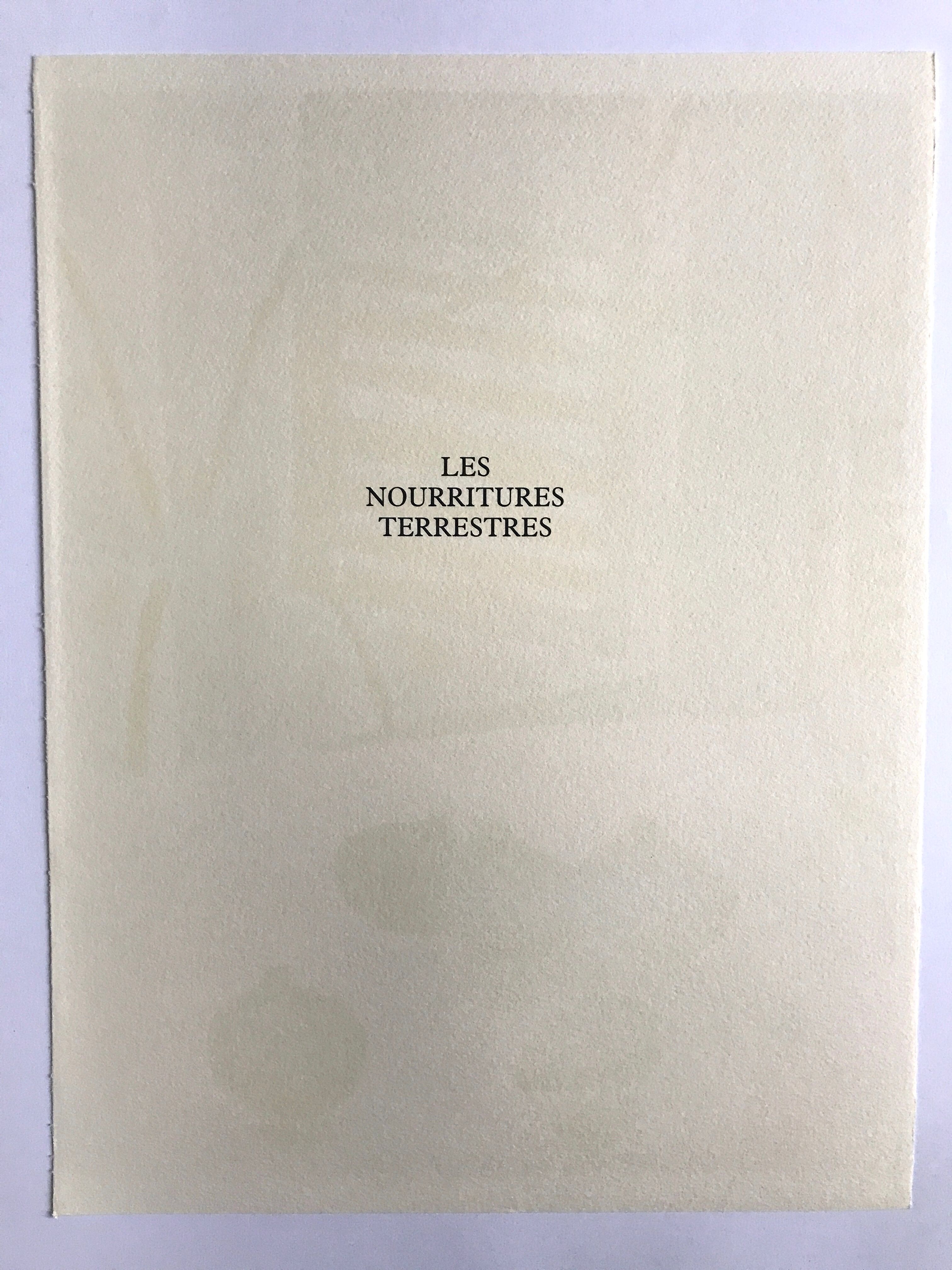 Original lithograph by Pierre Boncompain, Earthly Nourishments I, 1990