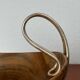 Mid-Century Modern Teak and Silver Plated Metal Bowl from Grasoli, Italy, 1960s