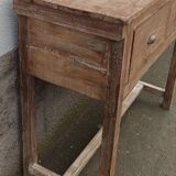 Deep console in old wood with two drawers