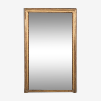 Miroir doré rectangulaire antique du 19ème siècle