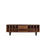 Vinyl Record Storage Cabinet Walnut "Nolana"