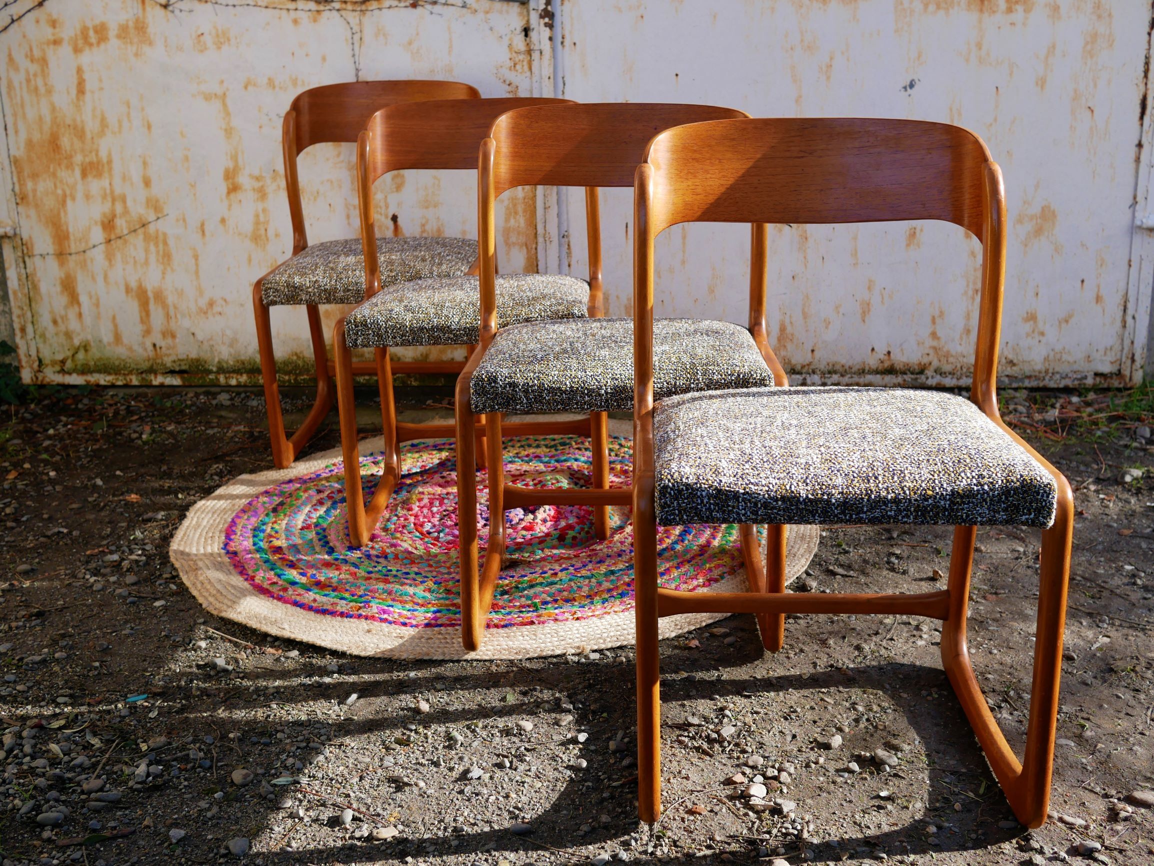 Set of 4 chairs 'sled' edited by Baumann