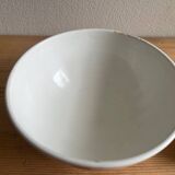 Antique faceted bowl on earthenware pedestal