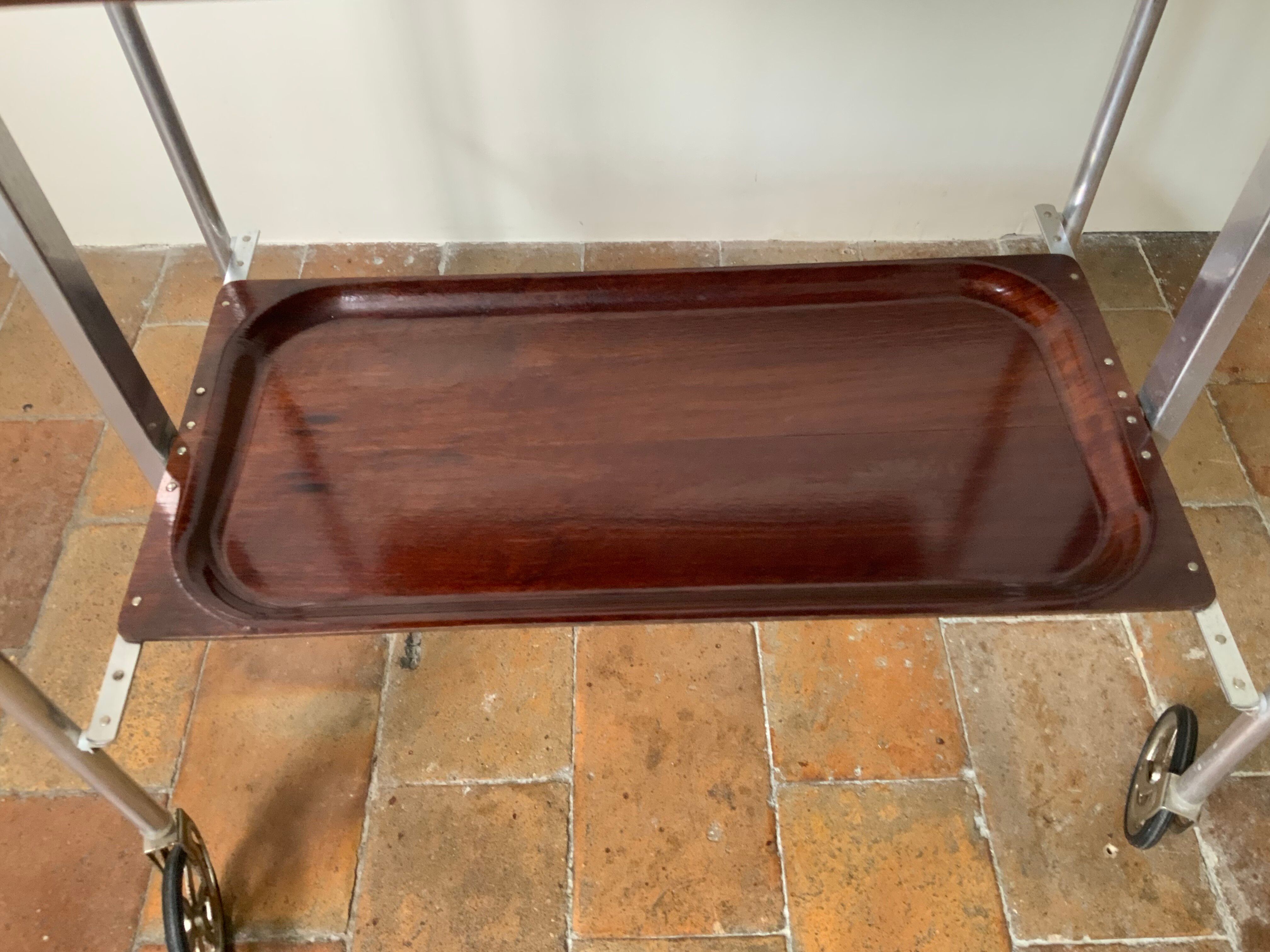 Vintage 70s folding dessert trolley