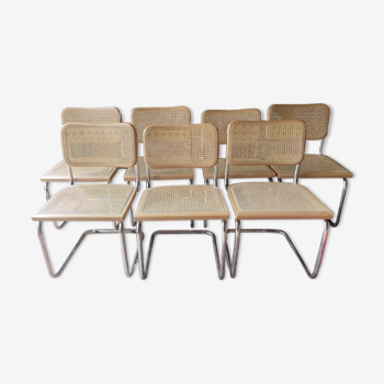 Lot of 7 chairs B32 by Marcel Breuer