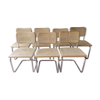 Lot of 7 chairs B32 by Marcel Breuer
