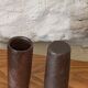 6 vintage cylindrical sandstone liqueur glasses
