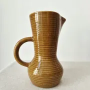 Vintage honey glazed stoneware jug/carafe from the '50s/'60s - Digoin