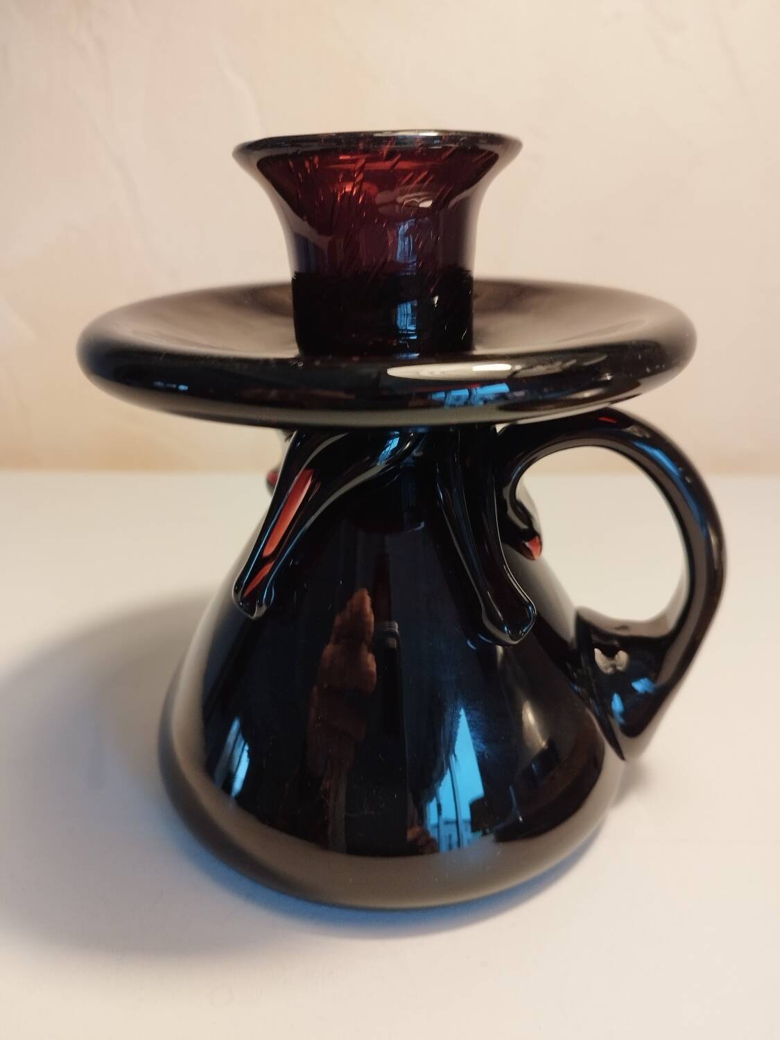 Biot bubble glass candle holder