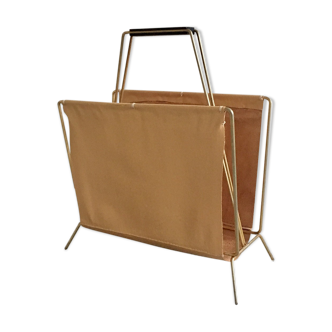 Magazine rack leather "nude"