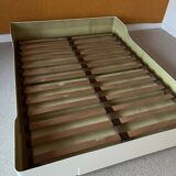 Double bed Series Ozoo, designed by Marc Berthier, white fibreglass, 70s.