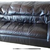 Canapé en cuir noir Ligne Roset