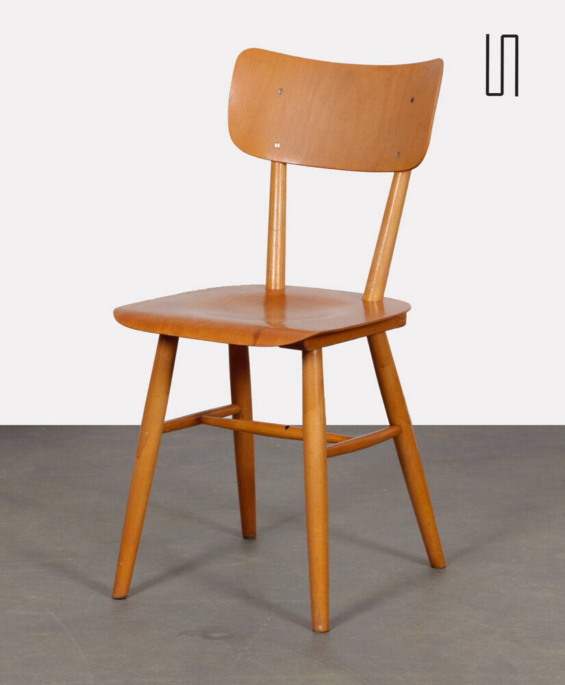 Wooden chair produced by Ton, 1960