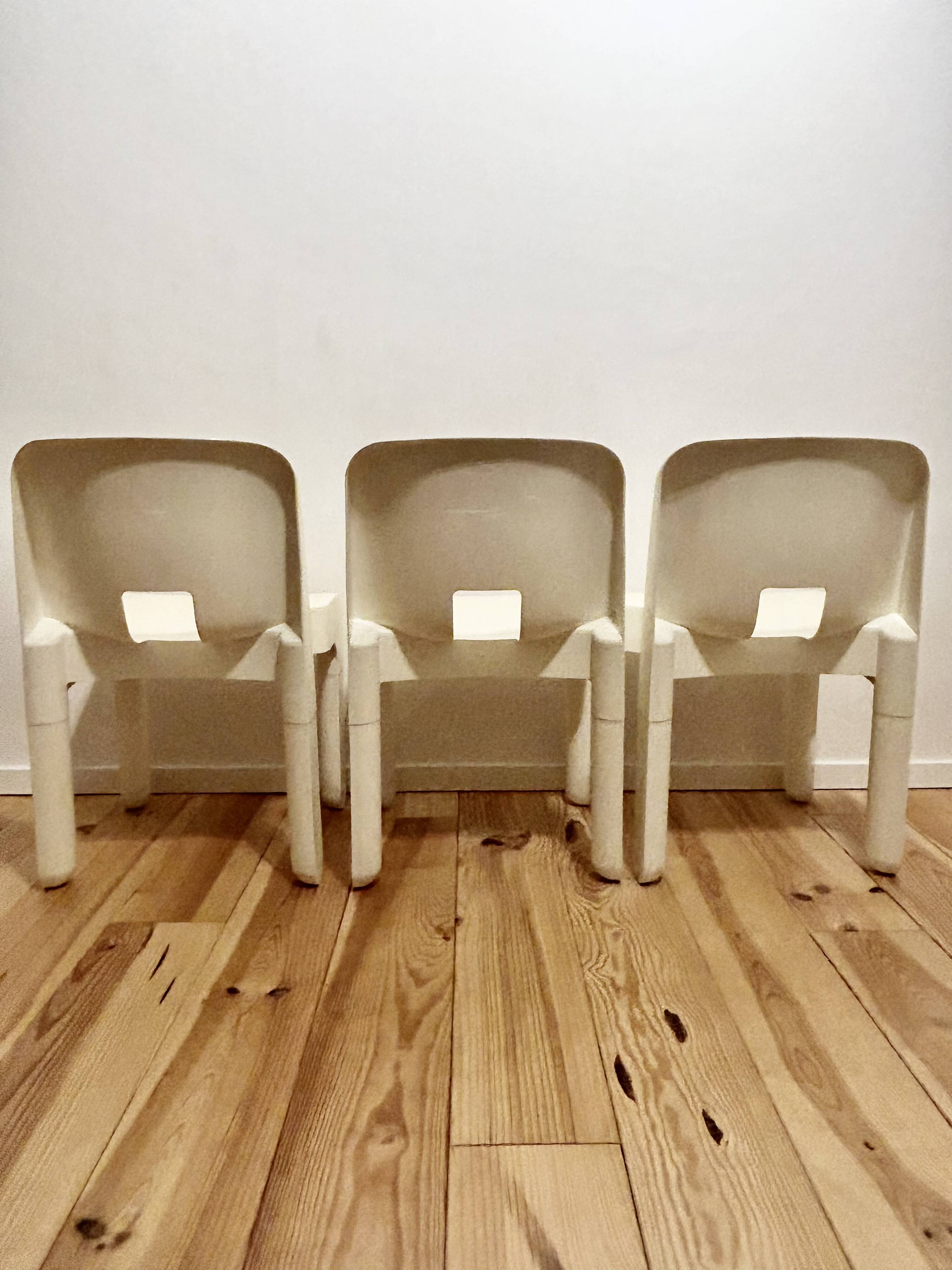Set of 3 Chairs by Joe Colombo for Kartell, 1970
