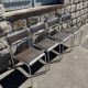 4 modern dining chairs / Chocolate brown upholstery